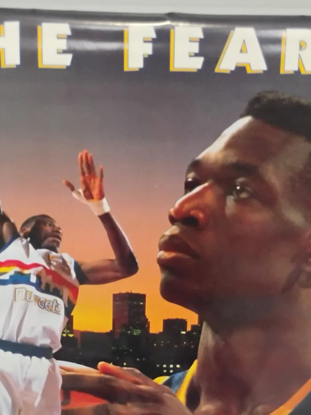 Dikembe Mutombo THE FEAR Denver Nuggets NBA Rare VTG 92 Costacos Poster 23x35